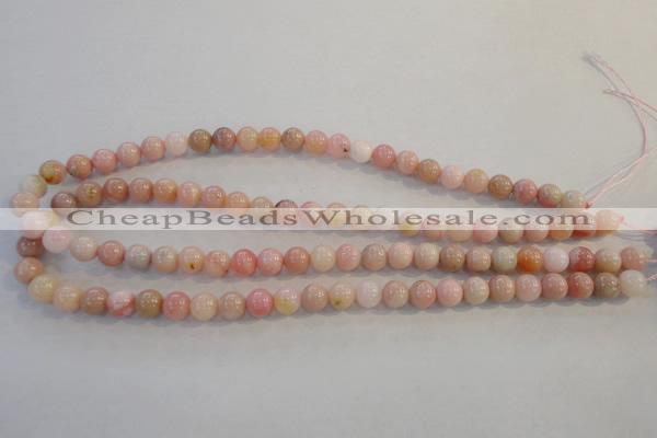 COP1061 15.5 inches 8mm round natural pink opal gemstone beads