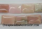 COP12 15.5 inches 13*18mm rectangle natural pink opal beads wholesale