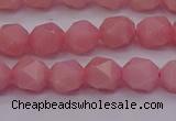 COP1222 15.5 inches 8mm faceted nuggets Chinese pink opal beads