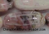 COP1284 15.5 inches 30*60mm oval natural pink opal gemstone beads