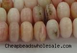 COP1287 15.5 inches 5*8mm rondelle natural pink opal beads