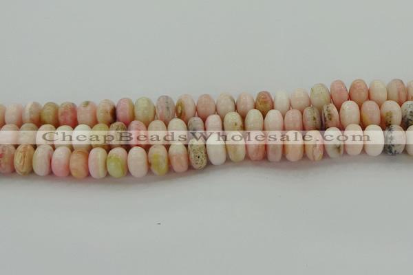 COP1288 15.5 inches 6*10mm rondelle natural pink opal beads