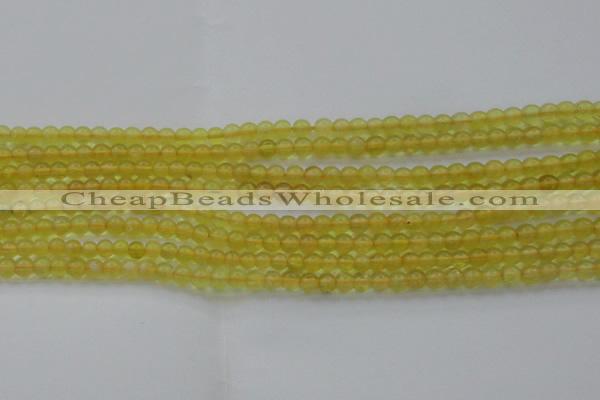 COP1300 15.5 inches 4mm round natural yellow opal gemstone beads