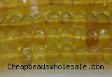 COP1310 15.5 inches 4*6mm faceted rondelle yellow opal gemstone beads