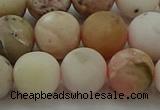 COP1334 15.5 inches 12mm round matte natural pink opal gemstone beads