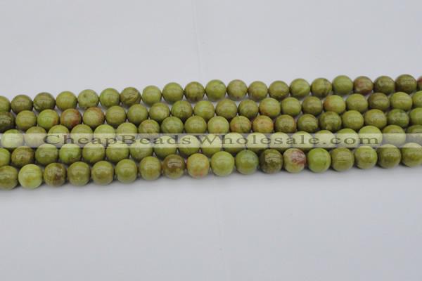 COP1402 15.5 inches 8mm round yellow opal gemstone beads