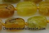 COP1423 15.5 inches 15*20mm drum yellow opal gemstone beads