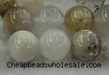 COP1453 15.5 inches 10mm round grey opal gemstone beads