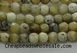 COP1470 15.5 inches 4mm faceted round African opal gemstone beads