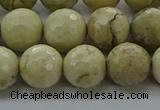 COP1473 15.5 inches 10mm faceted round African opal gemstone beads