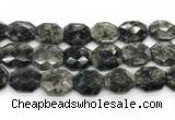 COP1551 25*30mm - 27*32mm faceted octagonal grey opal beads