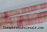 COP156 15.5 inches 4*6mm rondelle pink opal gemstone beads wholesale