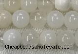 COP1588 15.5 inches 6mm round white opal gemstone beads