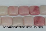 COP161 15.5 inches 12*12mm square pink opal gemstone beads wholesale