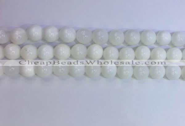 COP1618 15.5 inches 12mm round white opal gemstone beads