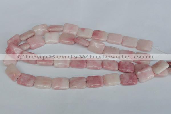 COP163 15.5 inches 15*20mm rectangle pink opal gemstone beads