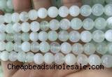 COP1636 15.5 inches 8mm round natural green opal beads