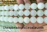 COP1639 15.5 inches 14mm round natural green opal beads