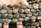 COP1652 15.5 inches 12*16mm oval green opal gemstone beads