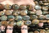 COP1653 15.5 inches 13*18mm oval green opal gemstone beads