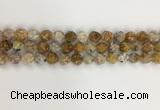 COP1675 15.5 inches 6mm faceted nuggets yellow opal gemstone beads