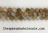 COP1678 15.5 inches 12mm faceted nuggets yellow opal gemstone beads