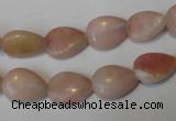 COP171 15.5 inches 10*14mm flat teardrop pink opal gemstone beads