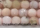 COP1711 15.5 inches 6mm faceted round natural pink opal beads