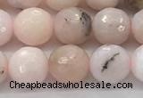 COP1712 15.5 inches 8mm faceted round natural pink opal beads