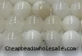 COP1730 15.5 inches 6mm round white opal beads wholesale