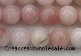 COP1780 15.5 inches 6mm round pink opal gemstone beads