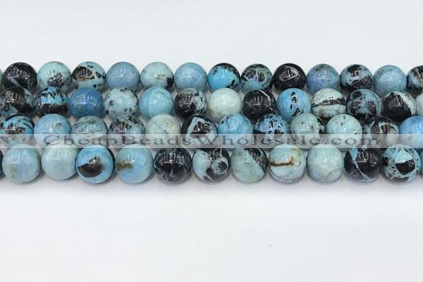 COP1793 15.5 inches 12mm round blue opal gemstone beads