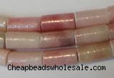 COP180 15.5 inches 8*16mm tube pink opal gemstone beads wholesale