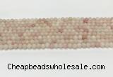 COP1820 15.5 inches 4mm round Chinese pink opal gemstone beads wholesale