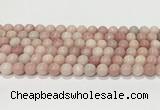 COP1822 15.5 inches 8mm round Chinese pink opal gemstone beads wholesale