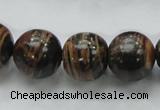 COP224 15.5 inches 16mm round natural brown opal gemstone beads