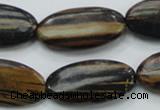 COP234 15.5 inches 15*30mm oval natural brown opal gemstone beads