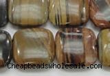 COP247 15.5 inches 20*20mm square natural brown opal gemstone beads