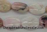 COP26 15*20mm oval natural pink opal gemstone beads Wholesale