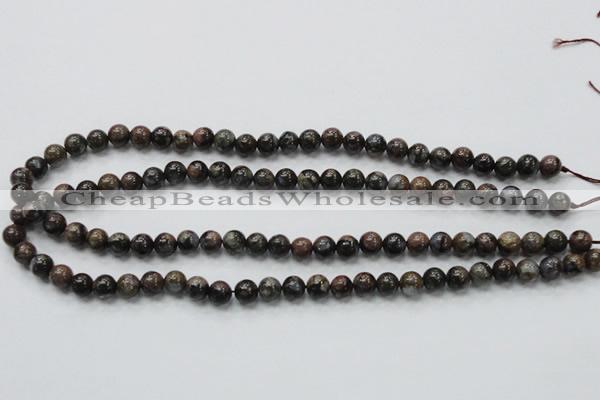 COP265 15.5 inches 8mm round natural grey opal gemstone beads