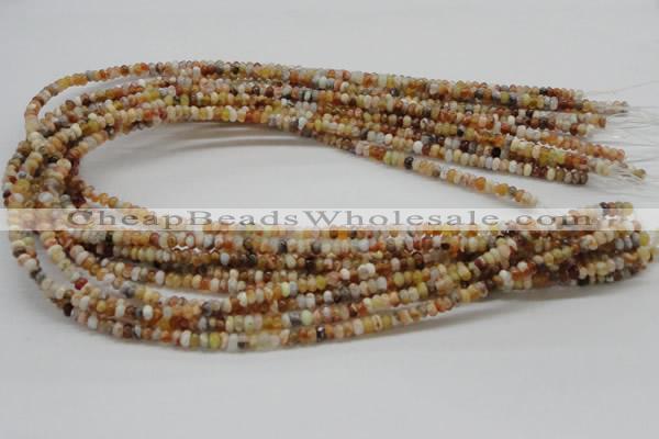 COP301 15.5 inches 2*4mm rondelle brandy opal gemstone beads wholesale