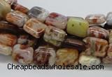 COP305 15.5 inches 8*10mm rectangle brandy opal gemstone beads wholesale