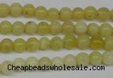 COP330 15.5 inches 4mm round yellow opal gemstone beads wholesale