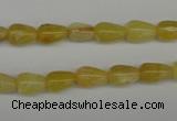 COP337 15.5 inches 6*9mm teardrop yellow opal gemstone beads