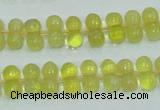 COP354 15.5 inches 6*12mm bone shape yellow opal gemstone beads