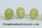 COP357 15.5 inches 13*18mm teardrop yellow opal gemstone beads