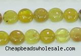 COP359 15.5 inches 10mm coin yellow opal gemstone beads wholesale