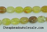 COP360 15.5 inches 8*10mm oval yellow opal gemstone beads wholesale