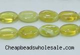 COP362 15.5 inches 10*14mm oval yellow opal gemstone beads wholesale