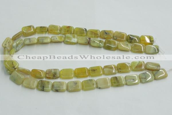 COP373 15.5 inches 13*18mm rectangle yellow opal gemstone beads